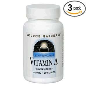  Source Naturals Vitamin A Palmitate 10,000IU, 250 Tablets 