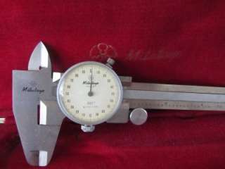 VINTAGE MITUTOYO 4 STAINLESS DIAL CALIPERS W/ CASE 505 495  
