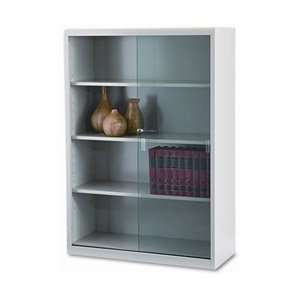 Executive Steel 4 Shelf Bookcase with Glass Doors, 36w x 15d x 52h 