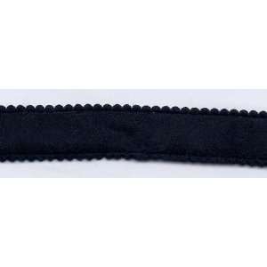  15mm Suede Finished Headband Cover in Black   2 Yards 