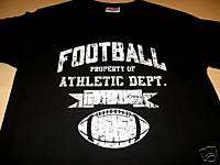 FOOTBALL PROPERTY OF ATHLETIC DEPT. T SHIRT LARGE NEW  