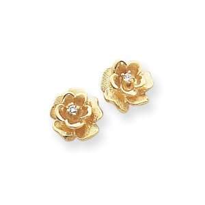  14k Fancy Diamond Flower Earring Mountings Jewelry