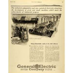  1920 Ad G E Motor Drive Reversing Blooming Mill Factory 