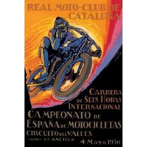 Real Motor Club of Cataluna   6 Hour Race   Poster by Josep Segrelles 
