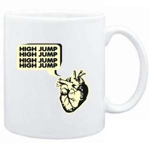  Mug White  High Jump heart  Sports