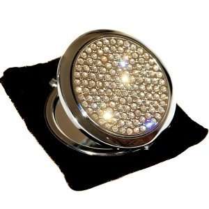 Swarovski   Gorgeous Pave Crystal Mirrored Compact Beauty