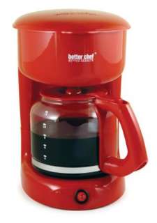 Better Chef IM 114R 12 Cup Red Drip Coffee Maker w/ Cord Storage 