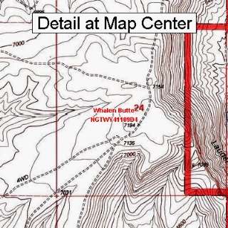 USGS Topographic Quadrangle Map   Whalen Butte, Wyoming (Folded 