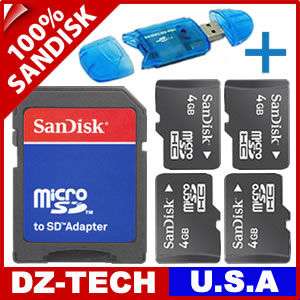 SanDisk 4GB Lot of 4 MicroSD Memory Card  16GB 16 GB G  