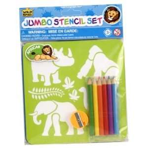  Animal Jumbo Stencil Set Toys & Games