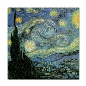 Van Gogh Starry Night Ceramic Tile Coaster Trivet  