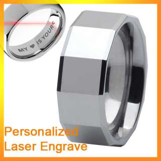8mm Mens New Tungsten Carbon Fibre Promise Ring Wedding Anniversary 
