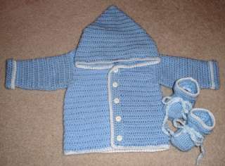 New Hand Crocheted BABY AFGHAN   BLOCK PATTERN blanket   you choose 