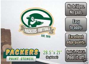 Green Bay Packers Paint Stencil for walls  