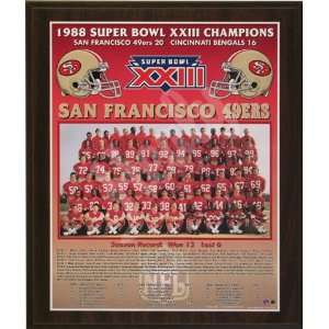    San Fran 49ers Healy Plaque sb Xxiii 1988