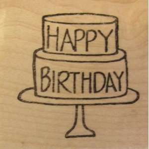  Happy Birthday Cake Mounted Stamp // Savvy Stamps Arts 