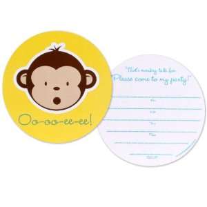  Mod Monkey Invitations (8) Party Supplies Toys & Games