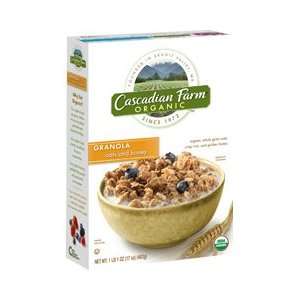 Cascadian Farm Oats and Honey Granola Cereal, 17 oz (Pack of 4 