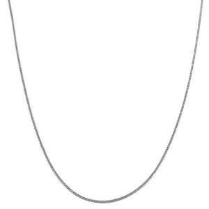 Rhodiumplated Sterling Silver 1.2 mm Round Snake Chain (16 Inch)