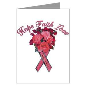  Greeting Cards (20 Pack) Cancer Pink Ribbon Survivor Hope 