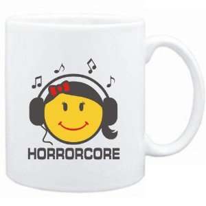  Mug White  Horrorcore   female smiley  Music Sports 