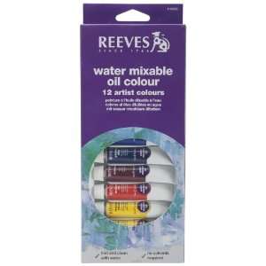  Reeves 12ml Water Mixable Oil Color Set, Assorted Color 