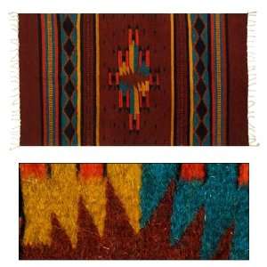 Zapotec wool rug, Mitla (2x3.5)