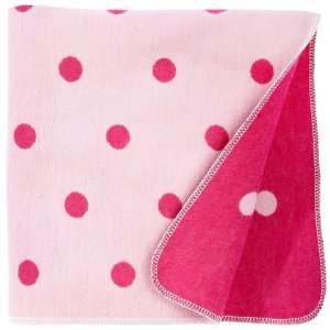    David Fussenegger Polka Dots Baby Blanket   Pink/Hot Pink Baby