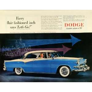  1955 Ad Dodge Division Chrysler Blue Custom Royal Lances 