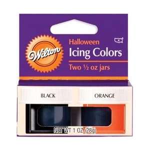 Wilton Icing Colors 1/2 Ounce 2/Pkg Halloween Black/Orange W3010; 3 