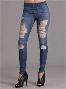   Jeans Destroyed Legging The Jean Medium Wash Large $98 Year Round Wear