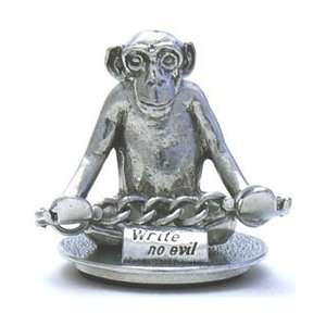  Jac Zagoory Mini Write No Evil Monkey Pen Holder Office 