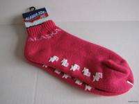 New Alaska Slipper Socks Hot Pink MOOSE Grippers  