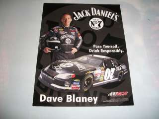DAVE BLANEY 2005 JACK DANIELS #07 NASCAR POSTCARD  