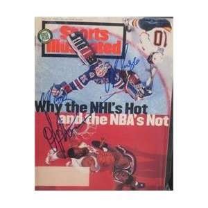Otis Thorpe, Pavel Bure & Mike Richter autographed Sports Illustrated 
