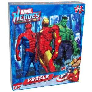    Piece Jigsaw Puzzle with Iron Man, Spiderman and Hulk Toys & Games
