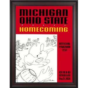 1936 Ohio State Buckeyes vs. Michigan Wolverines 36 x 48 Framed Canvas 