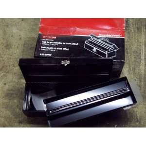   20 inch Steel Flat top Tool Box Black W/tray