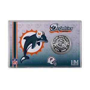 Miami Dolphins Team History Coin Card 