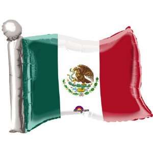Mexican Flag, 27W x 22H Mylar Balloon 1 pc