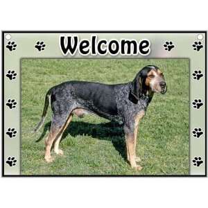  Blue Tick Coonhound Welcome Sign Patio, Lawn & Garden
