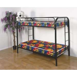    Contemporary Twin Twin Black Metal Bunk bed