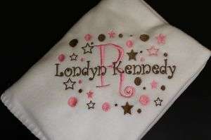 Personalized Baby Blanket girl boy monogram initials  