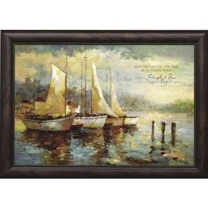  May the Waters You Sail, Framed Canvas Art
