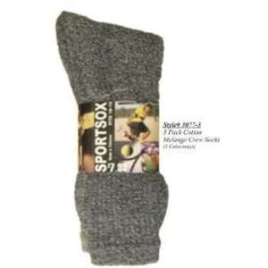  Melange Cotton Crew Socks/3Pk Case Pack 60 Everything 