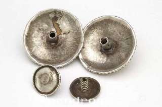 Amazing rare tribal gilded silver earrings Rabari tribes Gujarat India 