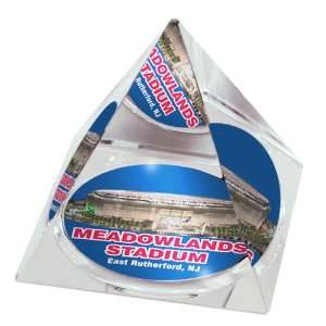  NFL New York Jets Meadowlands Crystal Pyramid Paperweight 
