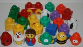 LEGO Duplo Primo Blocks People Animals LOT 24 Pieces  