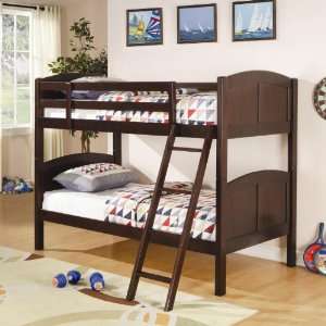  Twin/Twin Bunk Bed in Cappuccino by Coaster