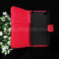   CASE LEATHER SKIN POUCH COVER +SCREEN PROTECTOR FOR iPhone 4 4G OS RED